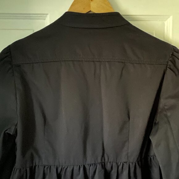 French Connection 3/4 Sleeve Button Up Smock Black Jacket Size 6 - Picture 12 of 14